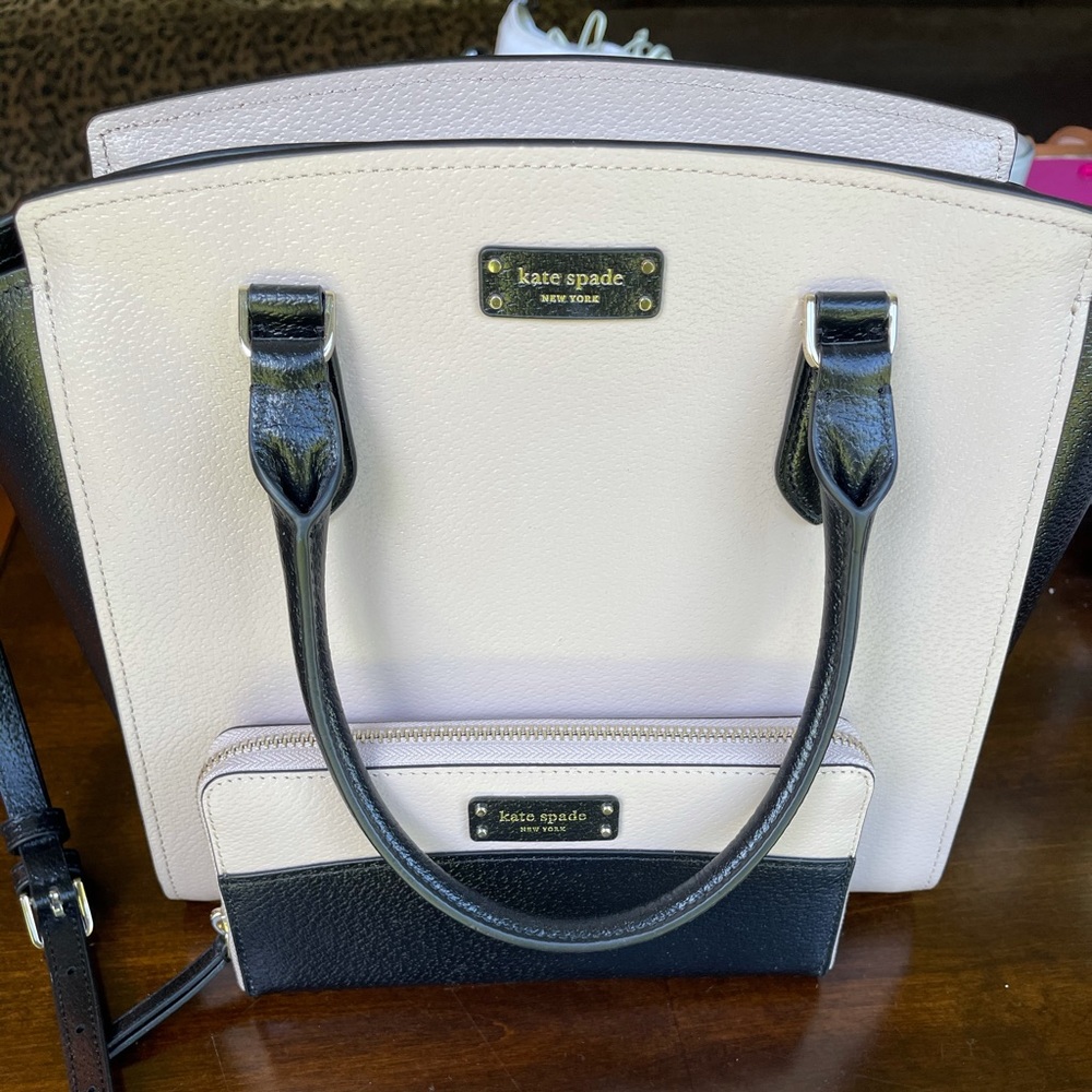 Kate Spade medium satchel & wallet